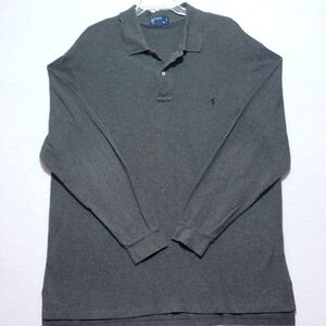 BIG & TALL Polo Ralph‎ Lauren Gray Shirt W/ Blue Pony SIZE 3XLT. #613